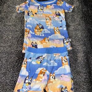 Little Sleepies Blue and Orange Kids Pajama Set
